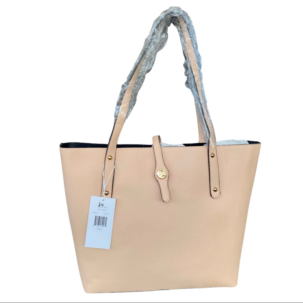 Jessica Moore Peach Large Tote Shoulder Bag